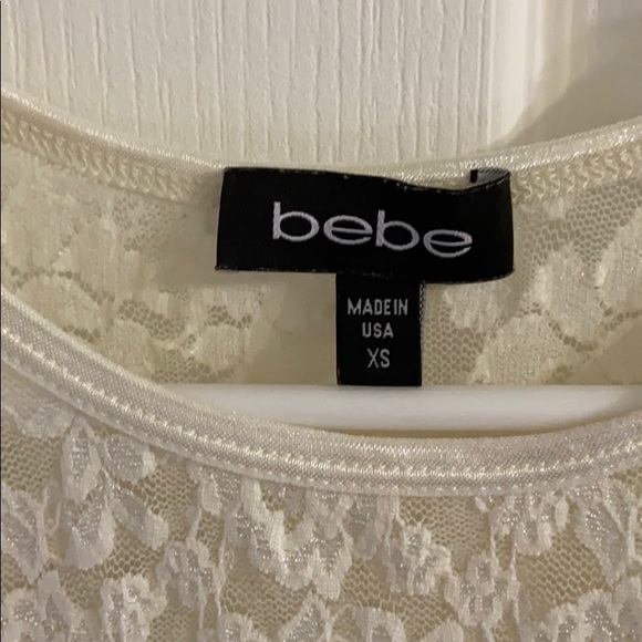 BeBe Cream sheer lace top - Picture 4 of 4